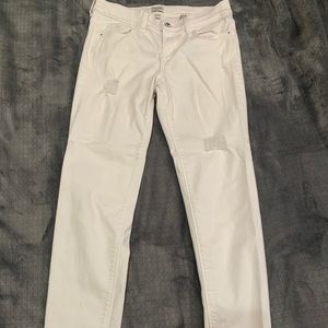 White ripped jeans